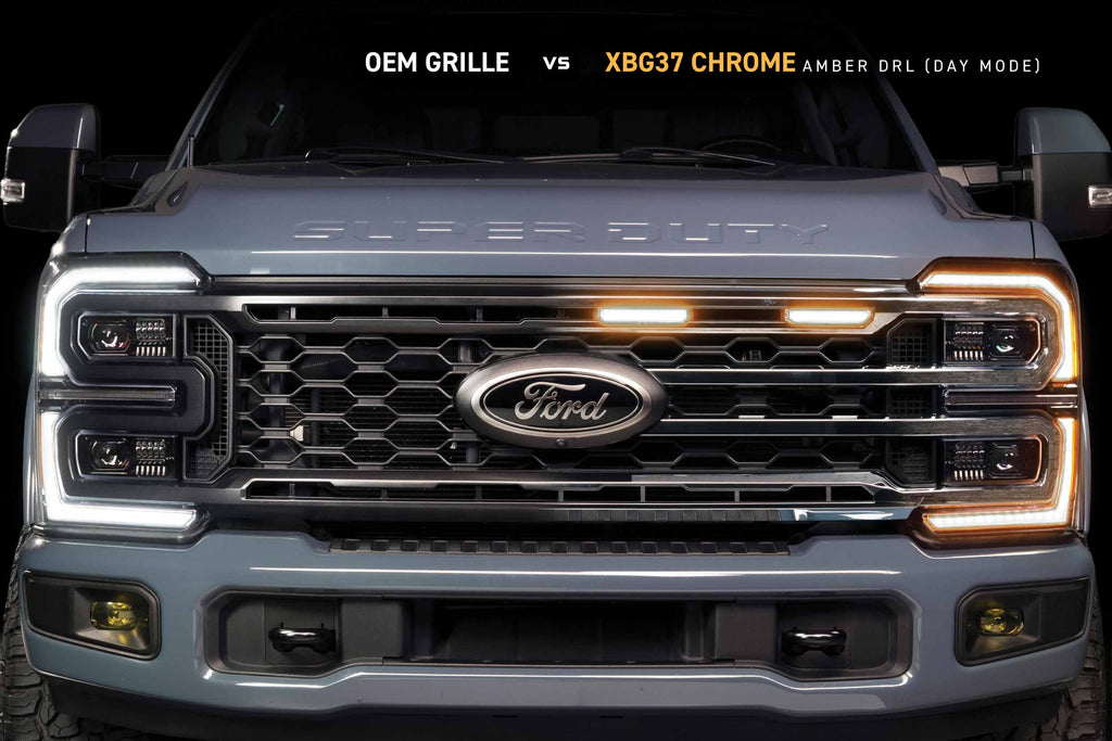 XBG LED Grille: 23-27 Super Duty (Chrome / Each)