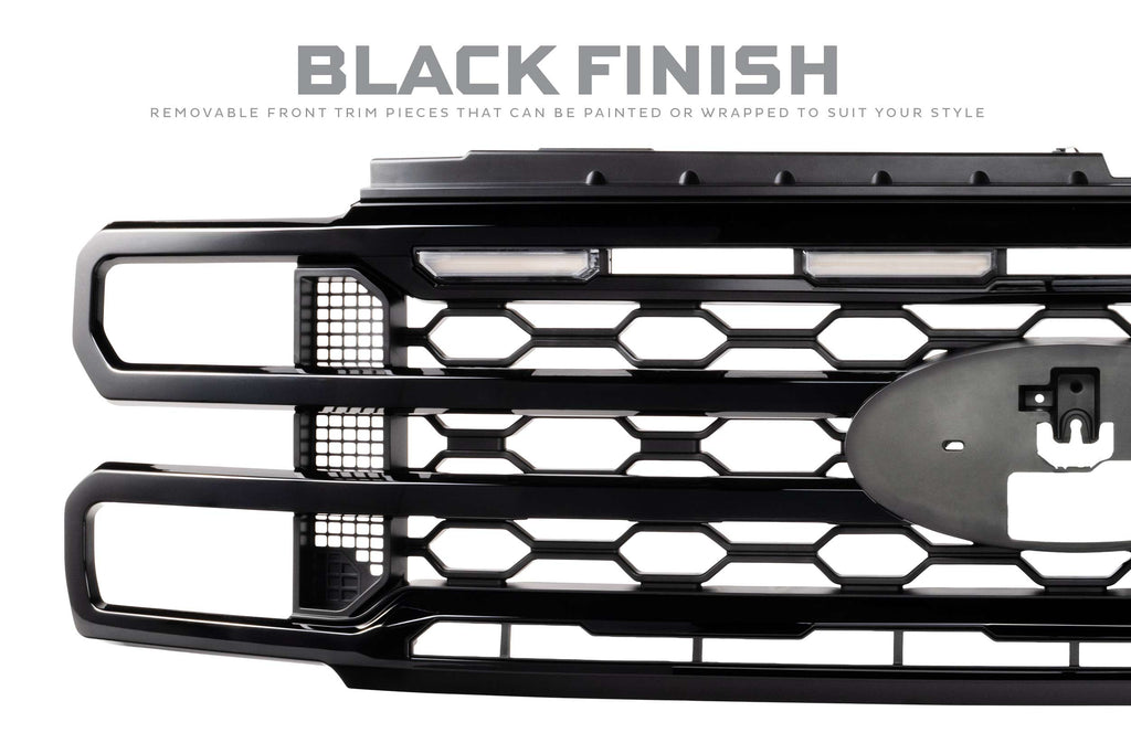 XBG LED Grille: 23-27 Super Duty (Black / Each)
