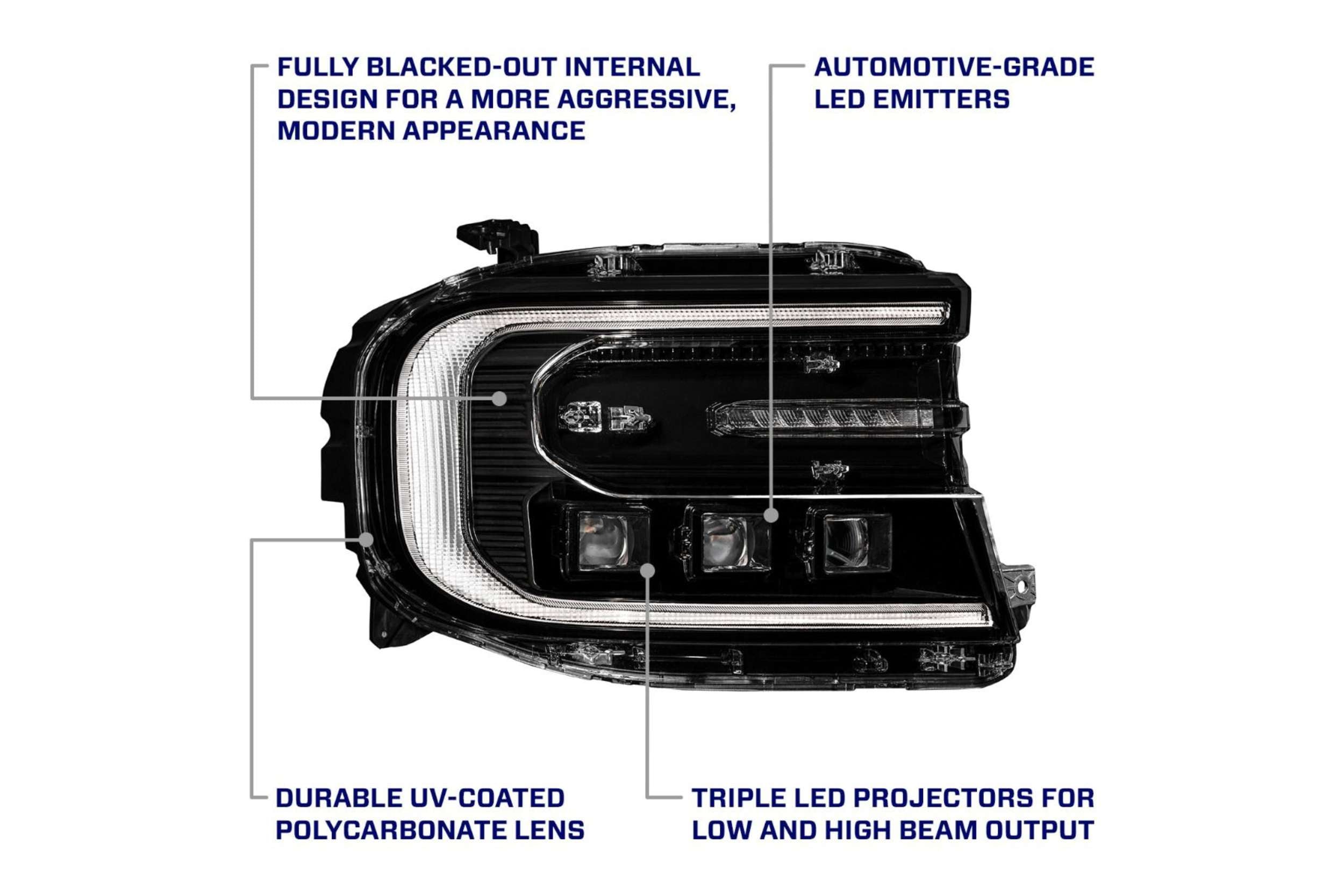 2022-2024 Ford Maverick Sequential LED Projector Headlights (pair)