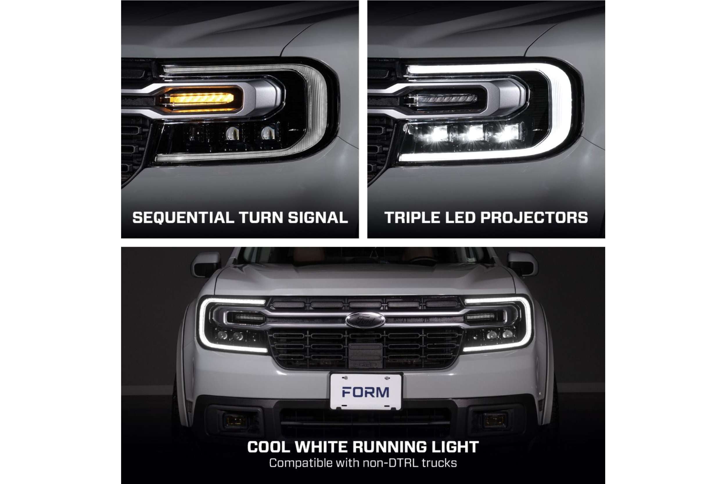 2022-2024 Ford Maverick Sequential LED Projector Headlights (pair)