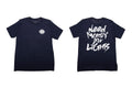 Shirt: Morimoto Blue/White (Need Money / XXL)