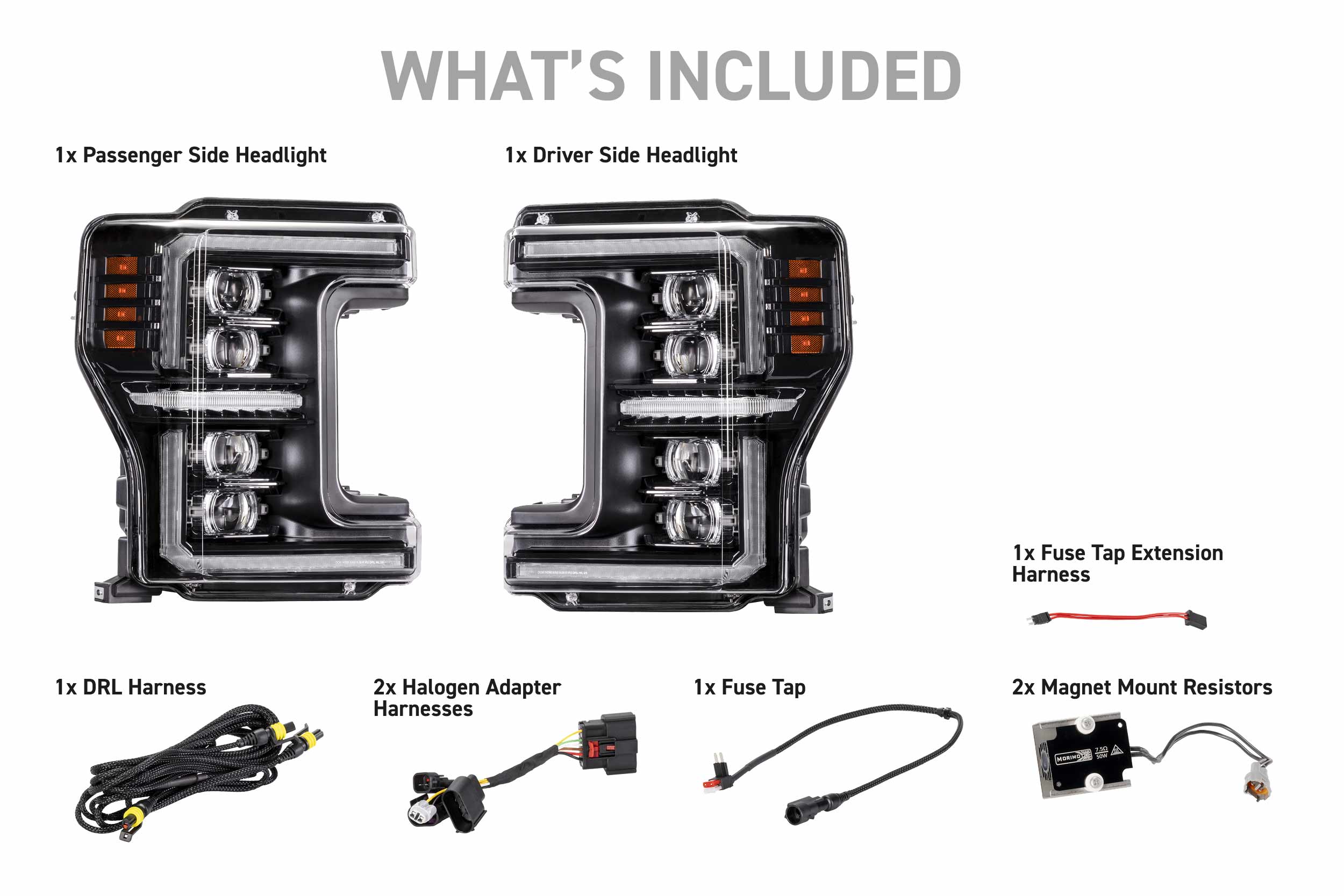 XB Evo Hybrid Headlights: 17-19 Super Duty (Set)