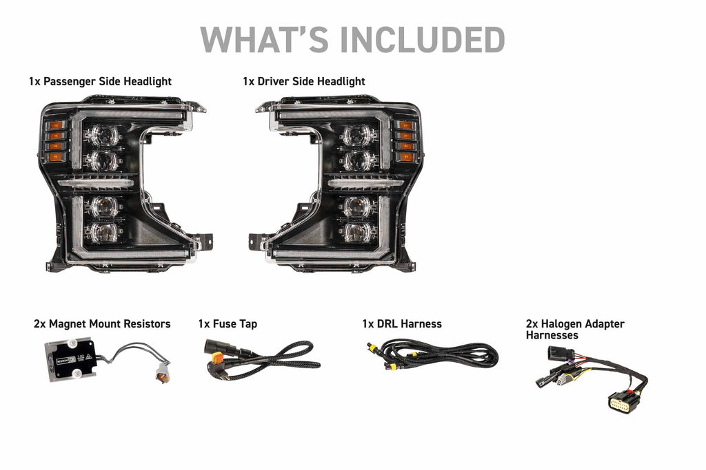 XB Evo Hybrid Headlights: 20-22 Super Duty (Set)