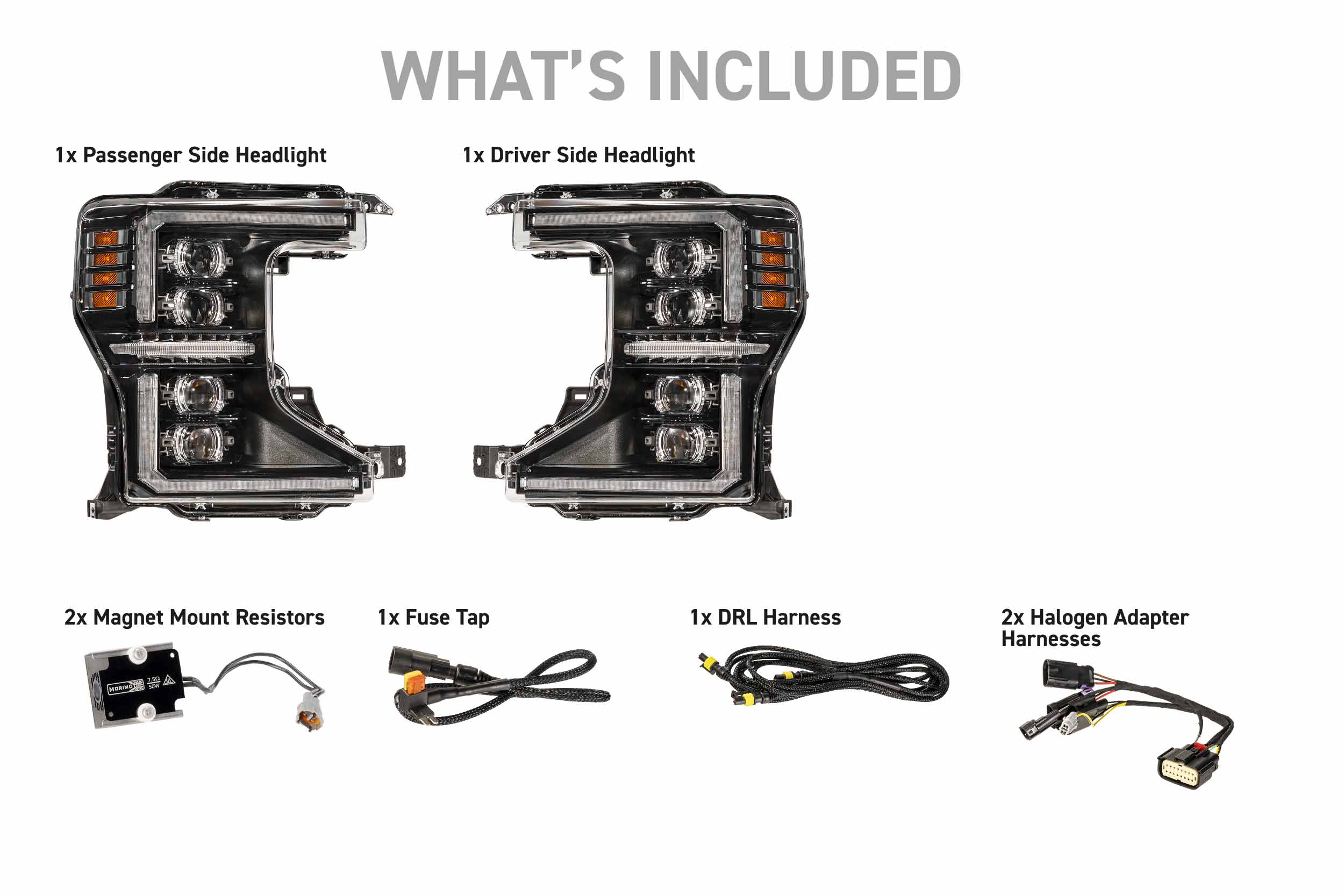XB Evo Hybrid Headlights: 20-22 Super Duty (Set)