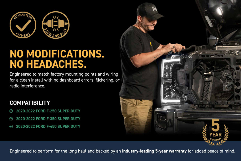 XB Evo Hybrid Headlights: 20-22 Super Duty (Set)