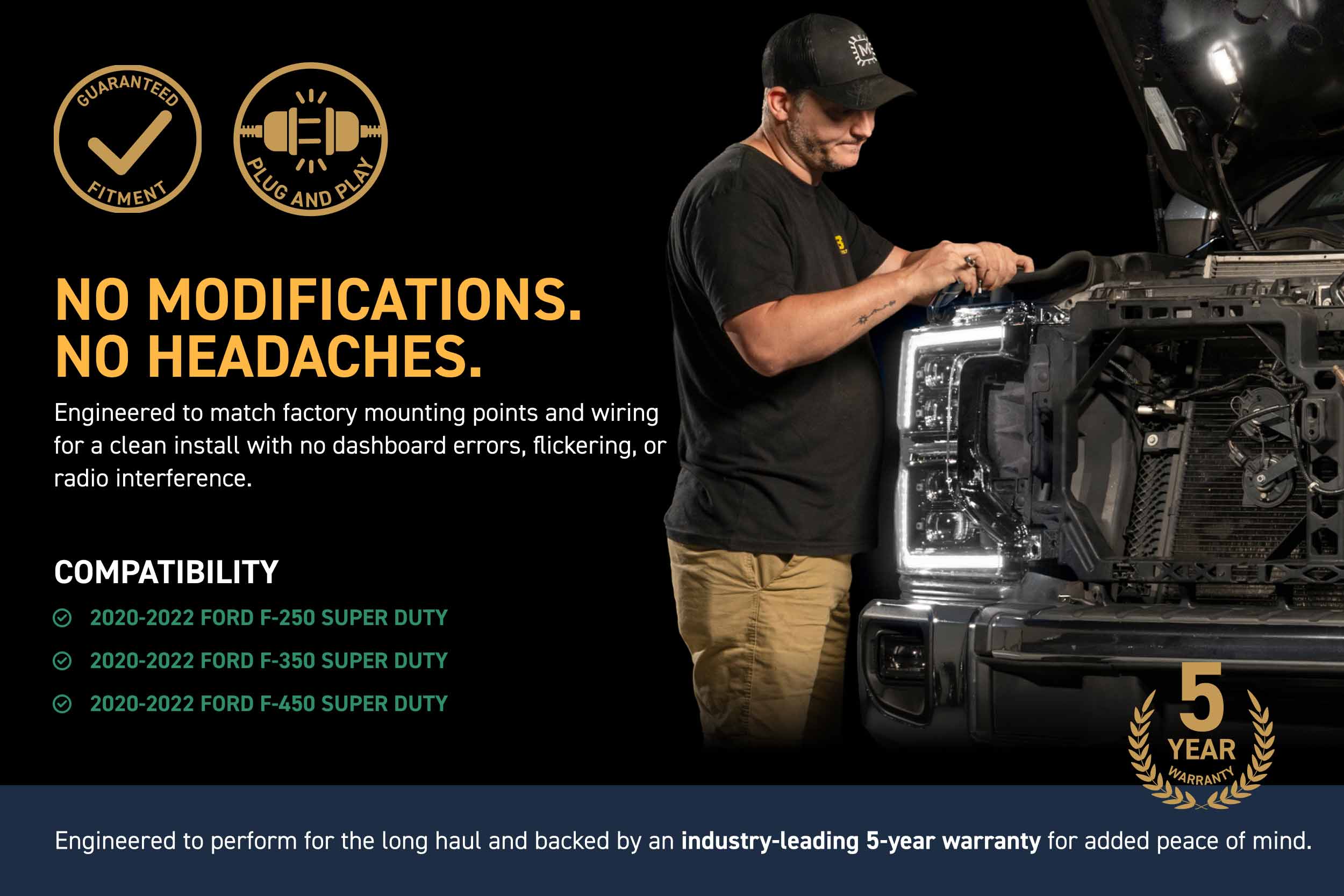 XB Evo Hybrid Headlights: 20-22 Super Duty (Set)