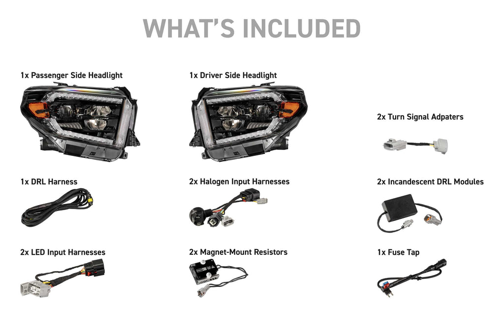 XB Evo Hybrid Headlights: 14-21 Toyota Tundra (Set)