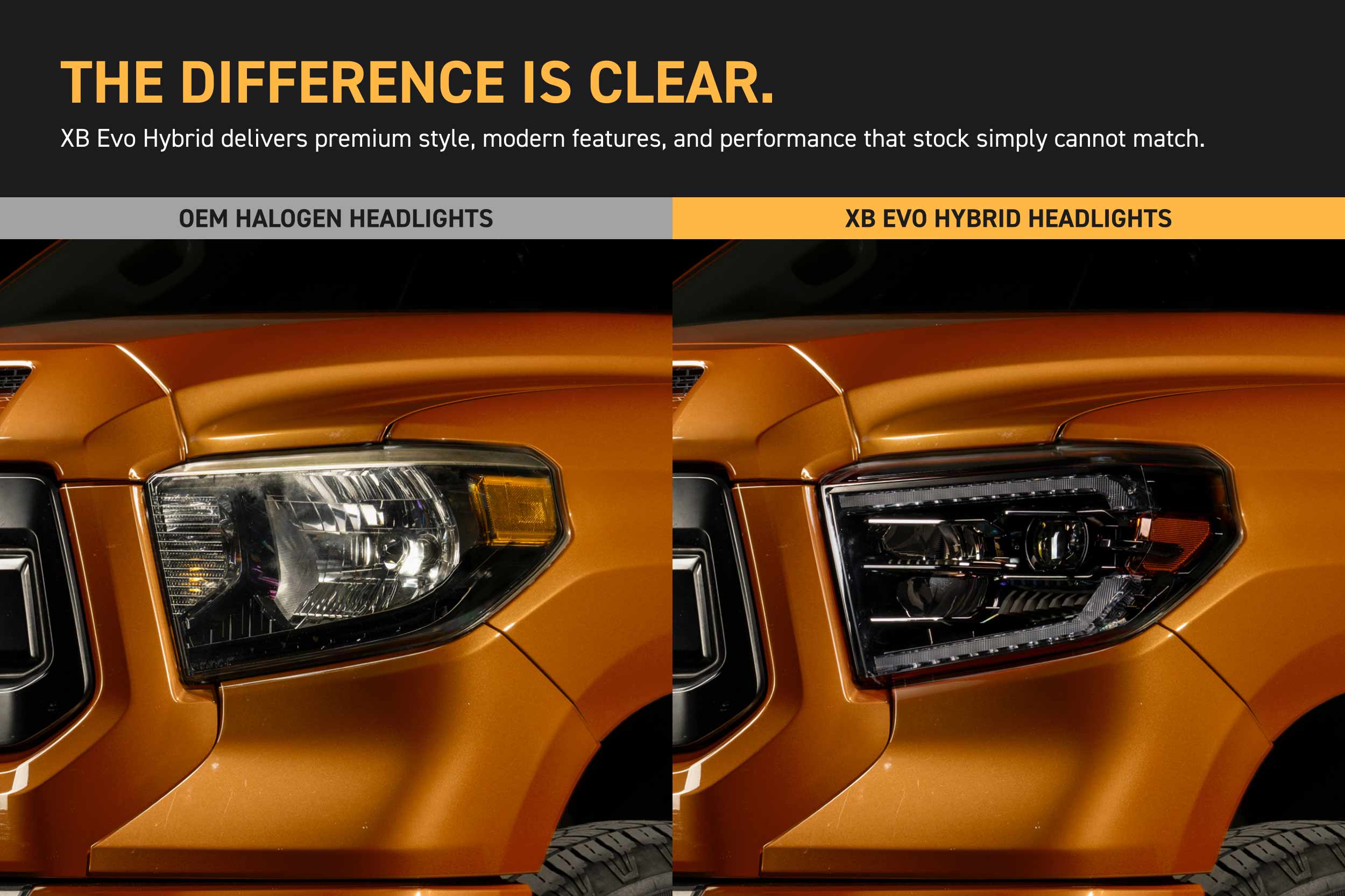 XB Evo Hybrid Headlights: 14-21 Toyota Tundra (Set)