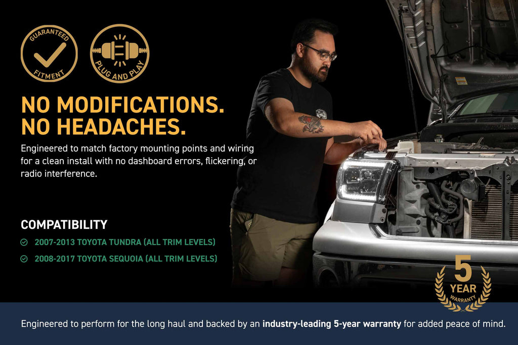 XB Evo Hybrid Headlights: 07-13 Tundra / 08-17 Sequoia (Set)