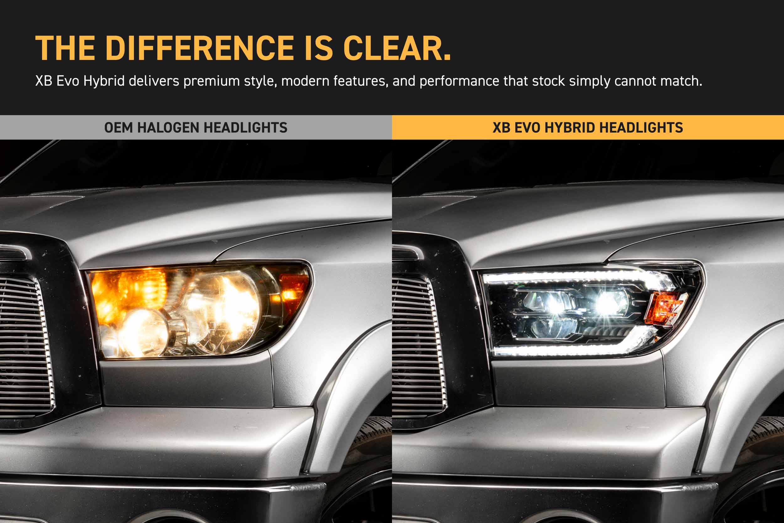 XB Evo Hybrid Headlights: 07-13 Tundra / 08-17 Sequoia (Set)