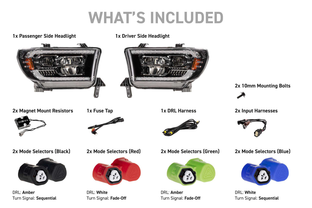 XB Evo Headlights: 07-13 Tundra / 08-17 Sequoia (Set)