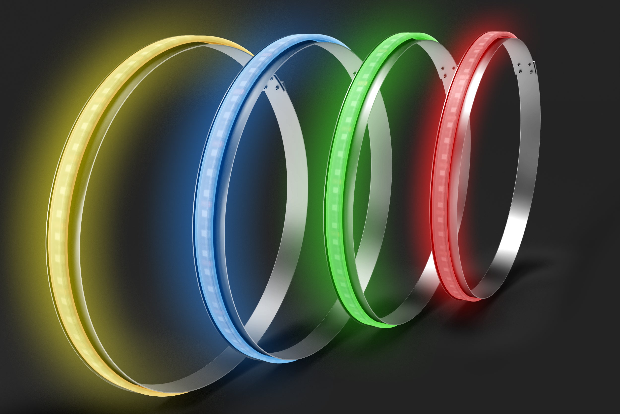 Profile Pixel Wheel Rings: 14in (4 Pc Set / RGBW)