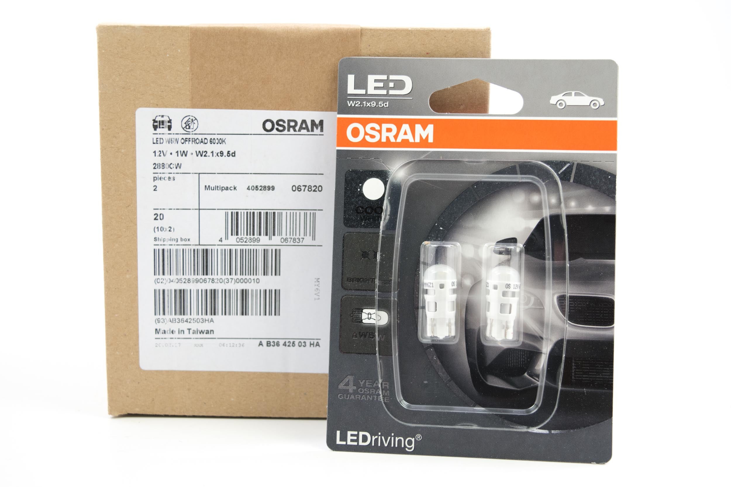 T10/194: Osram 2880CW (Cool White) (Duobox)