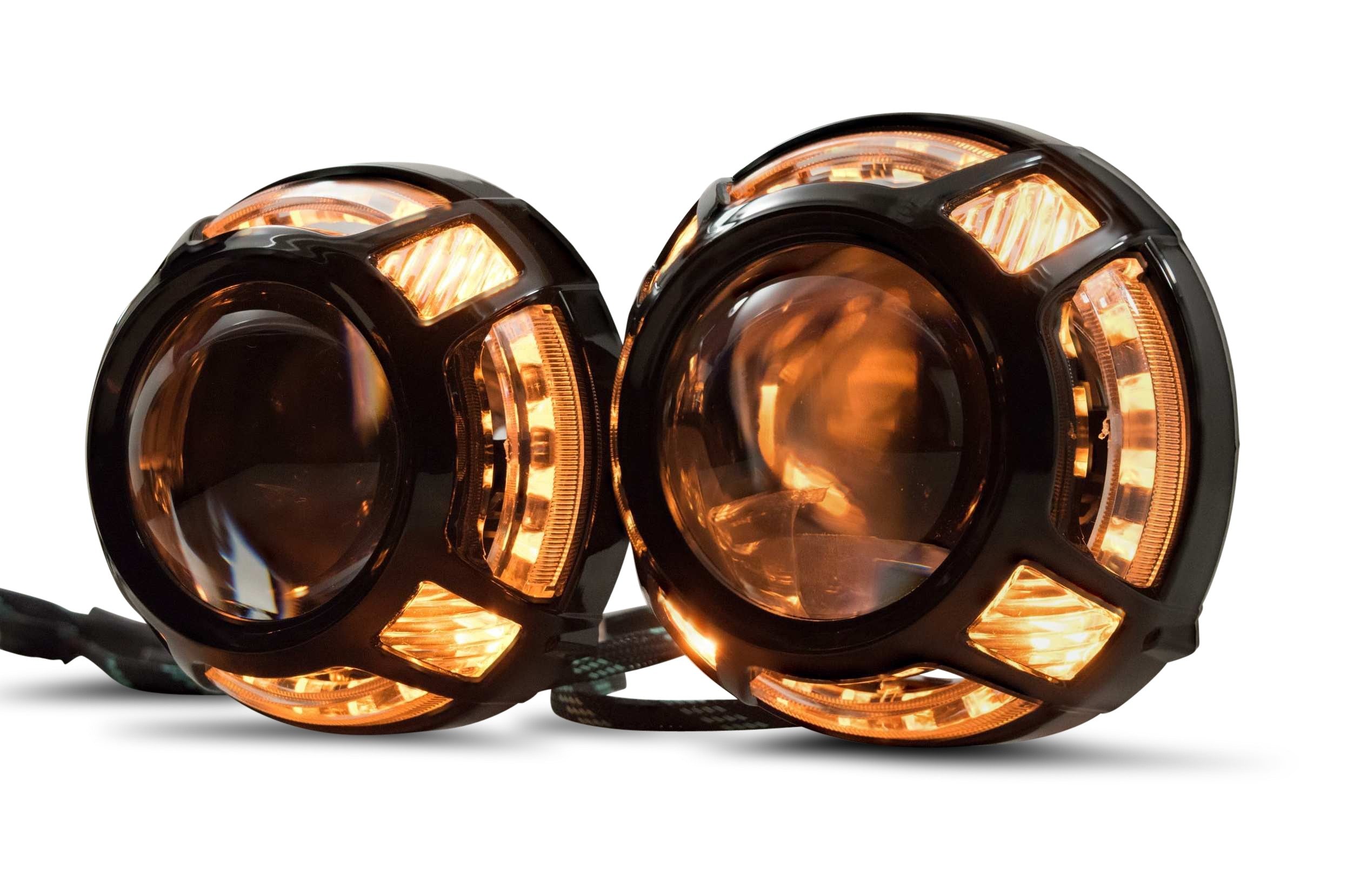 Panamera 2.0 Projector Shroud (Black) (White/Amber LED Switchback)