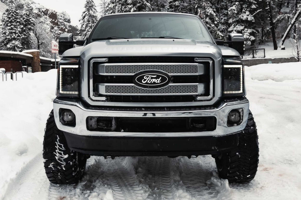 XB LED Headlights: Ford Super Duty (11-16 / White DRL / Set)