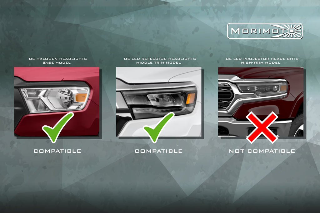 XB LED Headlights: Dodge Ram 1500 (19+ / Set)