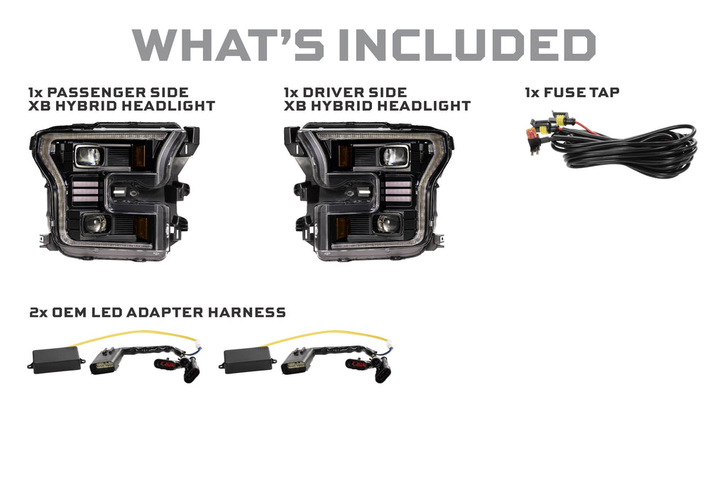XB Hybrid LED Headlights: Ford F-150 (15-17 / Set)