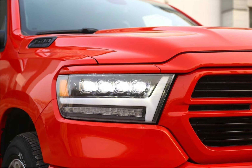 ARex Nova LED Headlights: Dodge Ram 1500 (19-24) - Jet Black (Set)