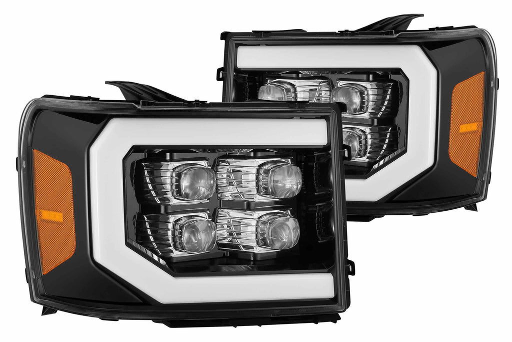 ARex Nova LED Headlights: GMC Sierra (07-13) - Jet Black (Set)