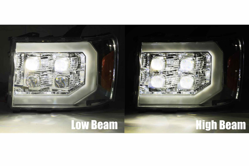 ARex Nova LED Headlights: GMC Sierra (07-13) - Black (Set)
