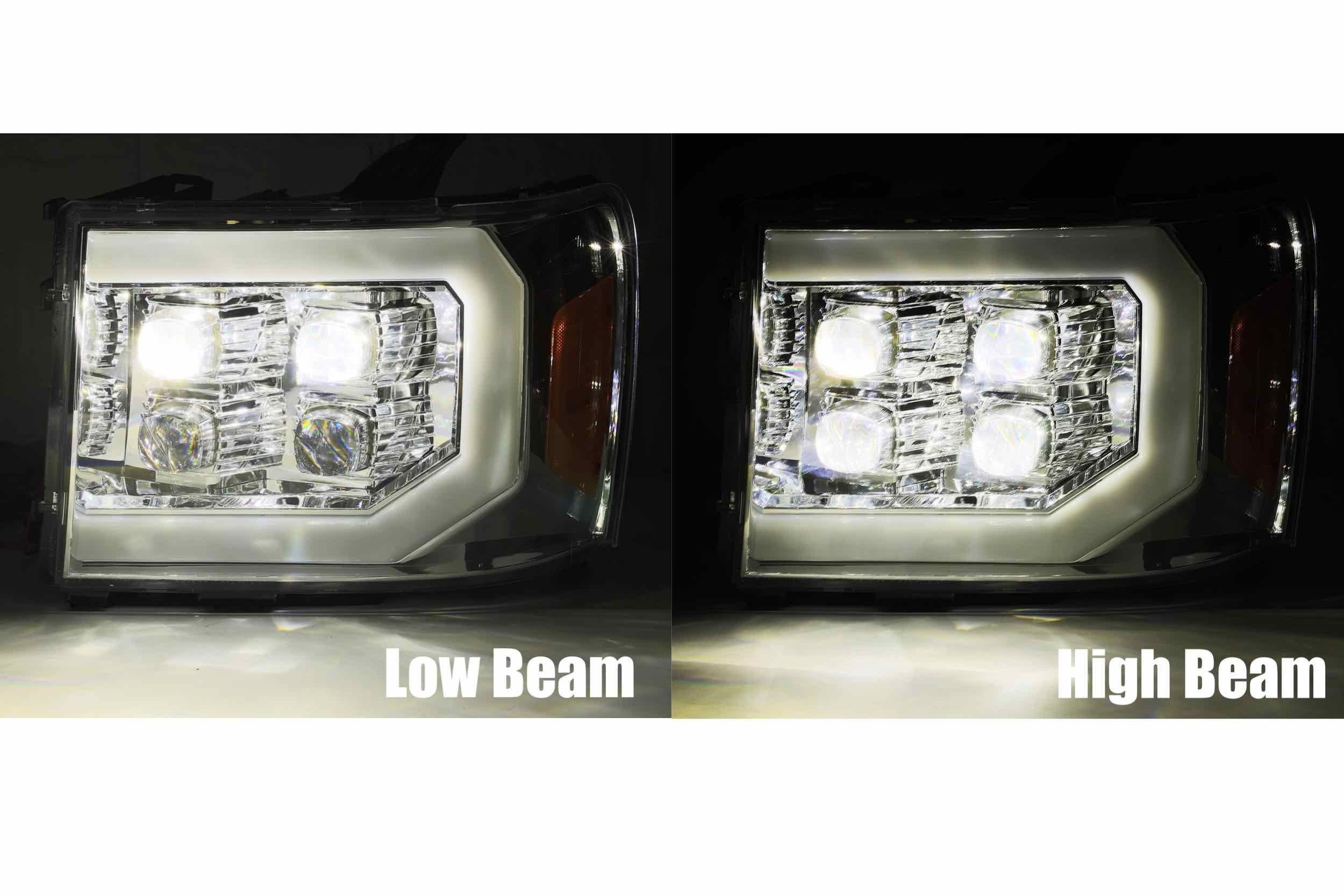 ARex Nova LED Headlights: GMC Sierra (07-13) - Black (Set)
