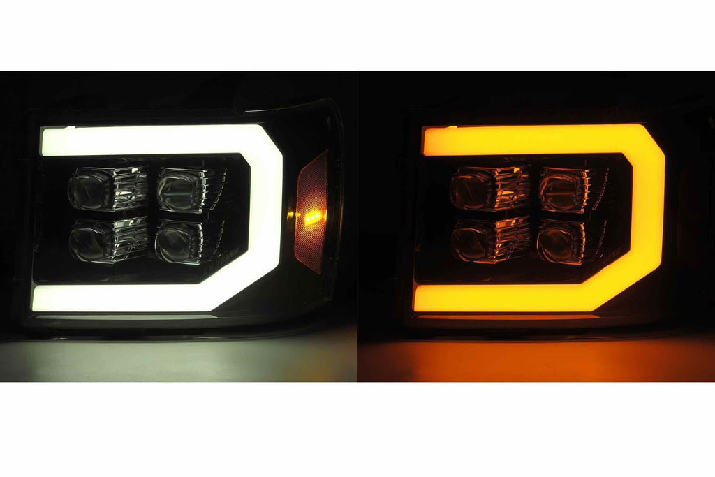 ARex Nova LED Headlights: GMC Sierra (07-13) - Black (Set)