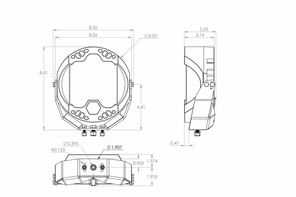 BD LP9 Racer Edition LED Pod: (Each / White / High Speed Spot Beam)