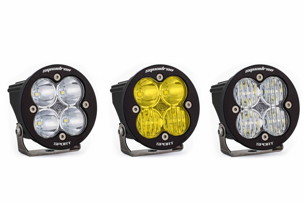BD Squadron Sport Light Pods: (Each / Clear / Driving Combo Beam / White Body)