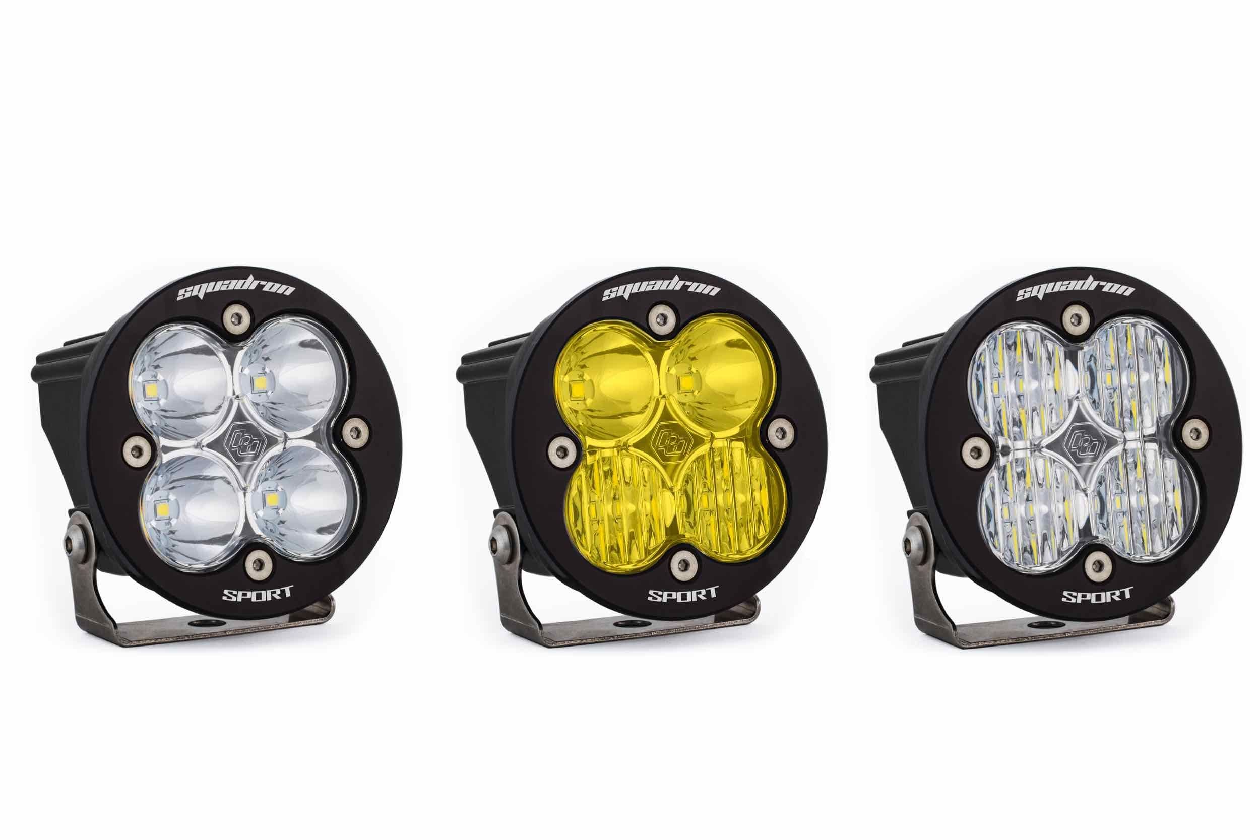 BD Squadron Sport Light Pods: (Each / Amber / Work-Scene Beam / White Body)