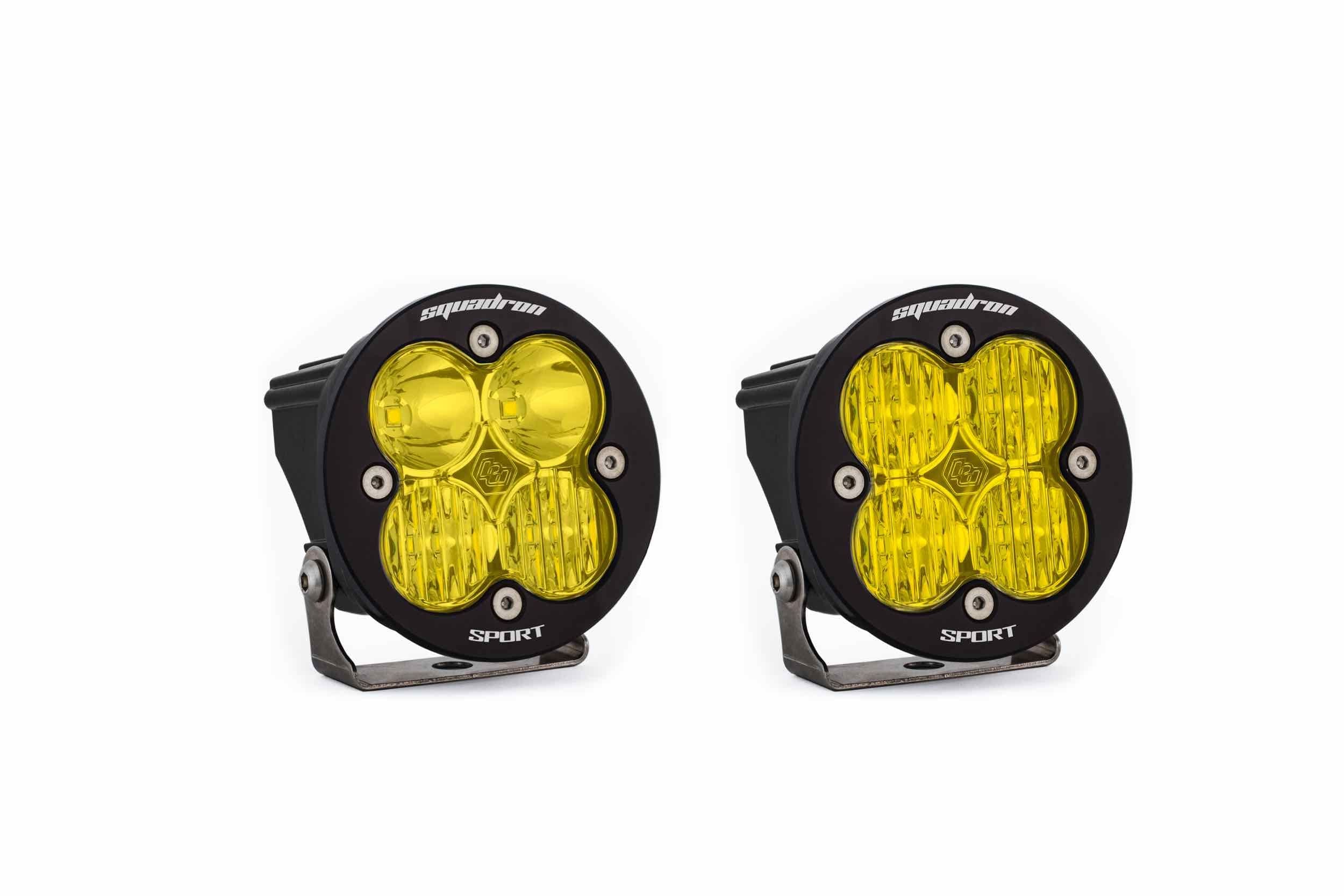 BD Squadron Sport Light Pods: (Each / Clear / Work-Scene Beam / White Body / Flush Mount)
