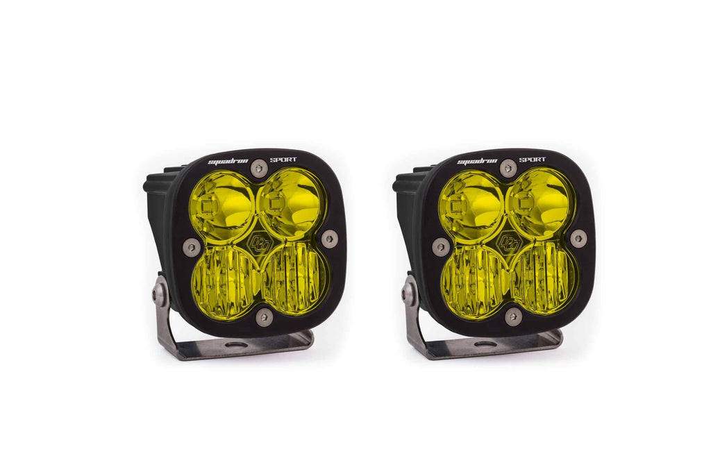 BD Squadron Sport Round Light Pods: (Each / Clear / Driving Combo Beam / Black Body)