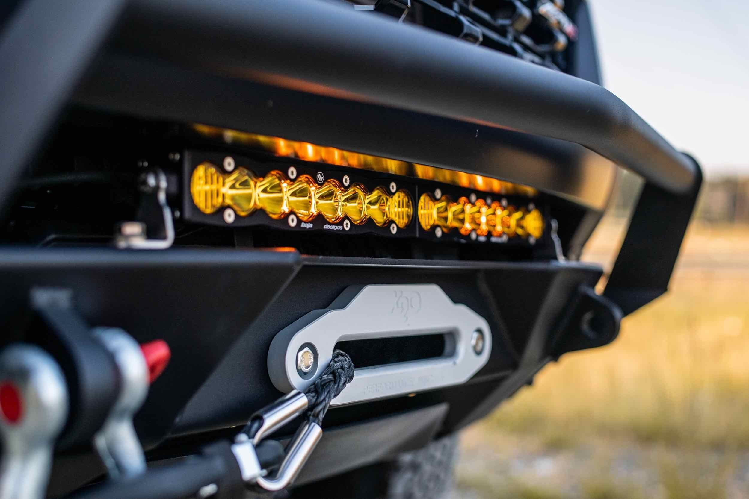 BD 10in OnX6 LED Light Bar: (Amber / Wide Driving Beam)