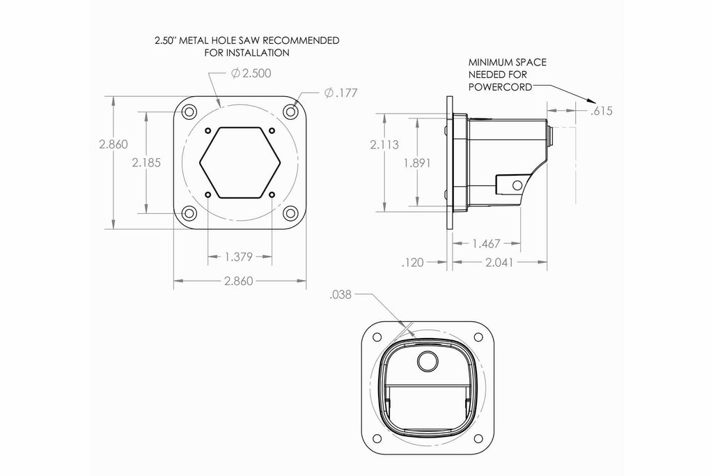BD S1 LED Pod w/ Flush Mount (Each / White / Wide Beam)