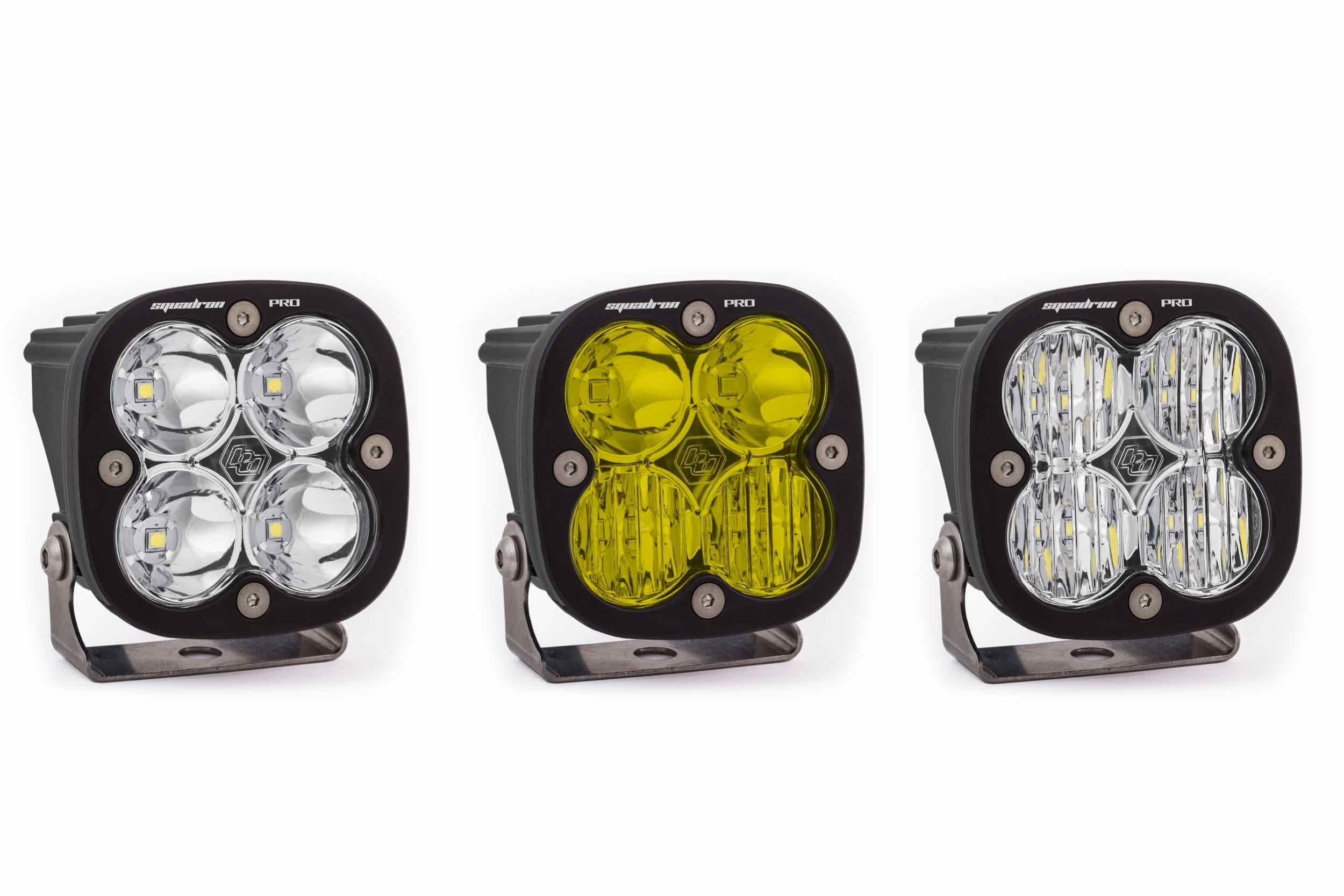 BD Squadron Pro Light Pods: (Each / Clear / Wide Cornering Beam / Black Body)