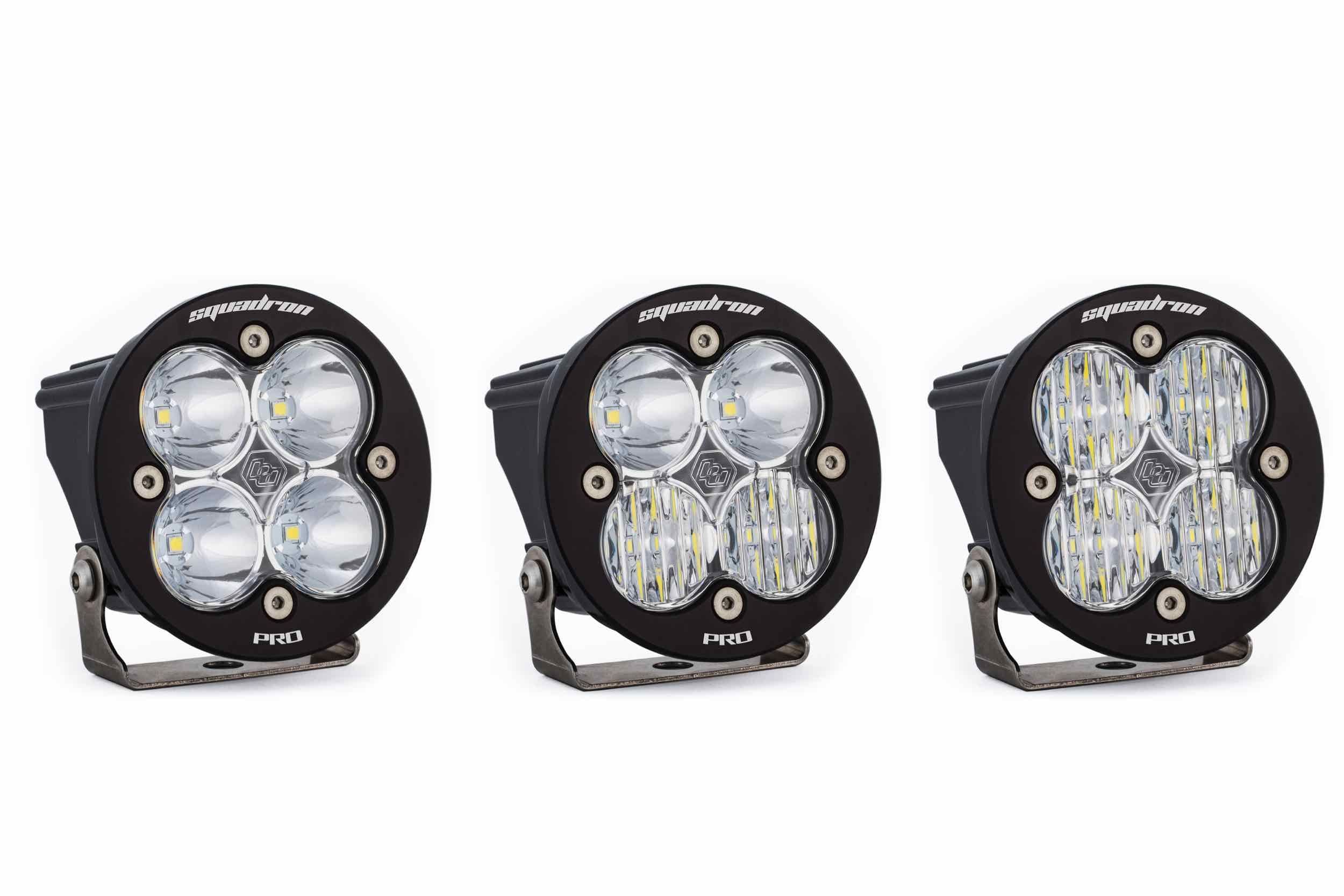 BD Squadron Pro Light Pods: (Each / Amber / Wide Cornering Beam / Black Body)