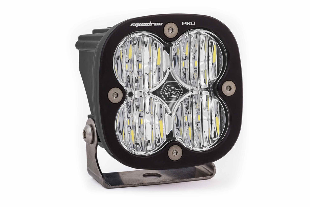 BD Squadron Pro Light Pods: (Each / Amber / Driving Combo Beam / White Body / Flush Mount)