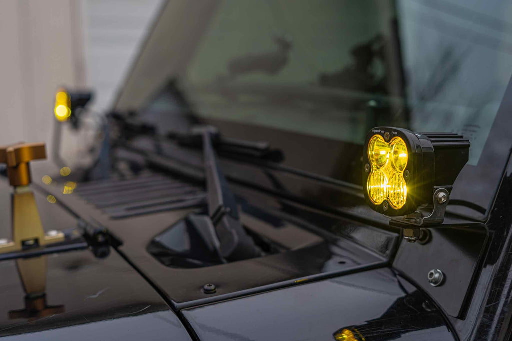 BD Squadron Pro Light Pods: (Each / Amber / Driving Combo Beam / White Body / Flush Mount)