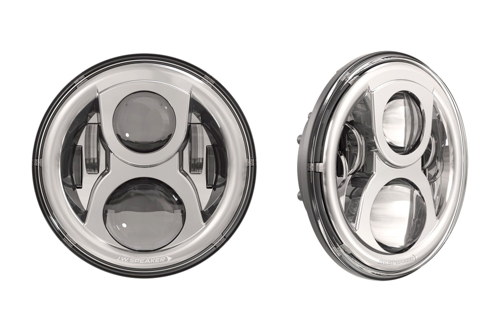 JW Speaker: 8700-EVO2-DB 12/24V DOT Headlamp (Chrome)