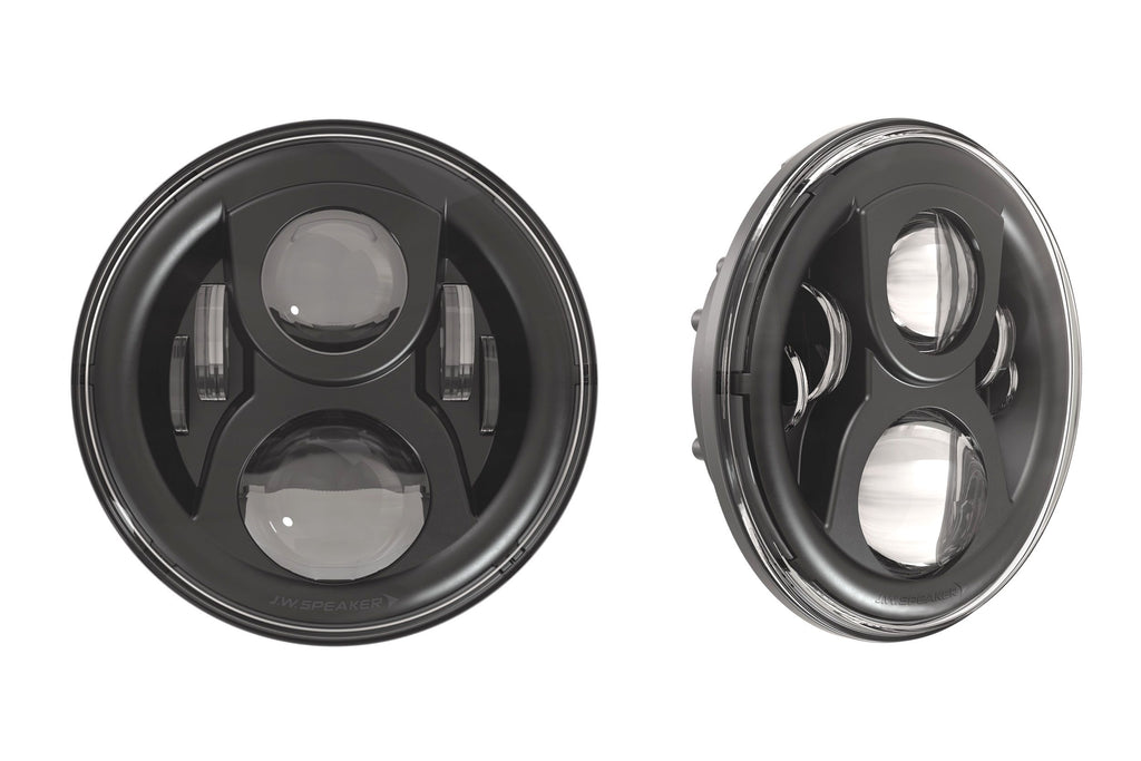 JW Speaker: 8700-EVO2-DB 12/24V DOT Headlamp (Black)
