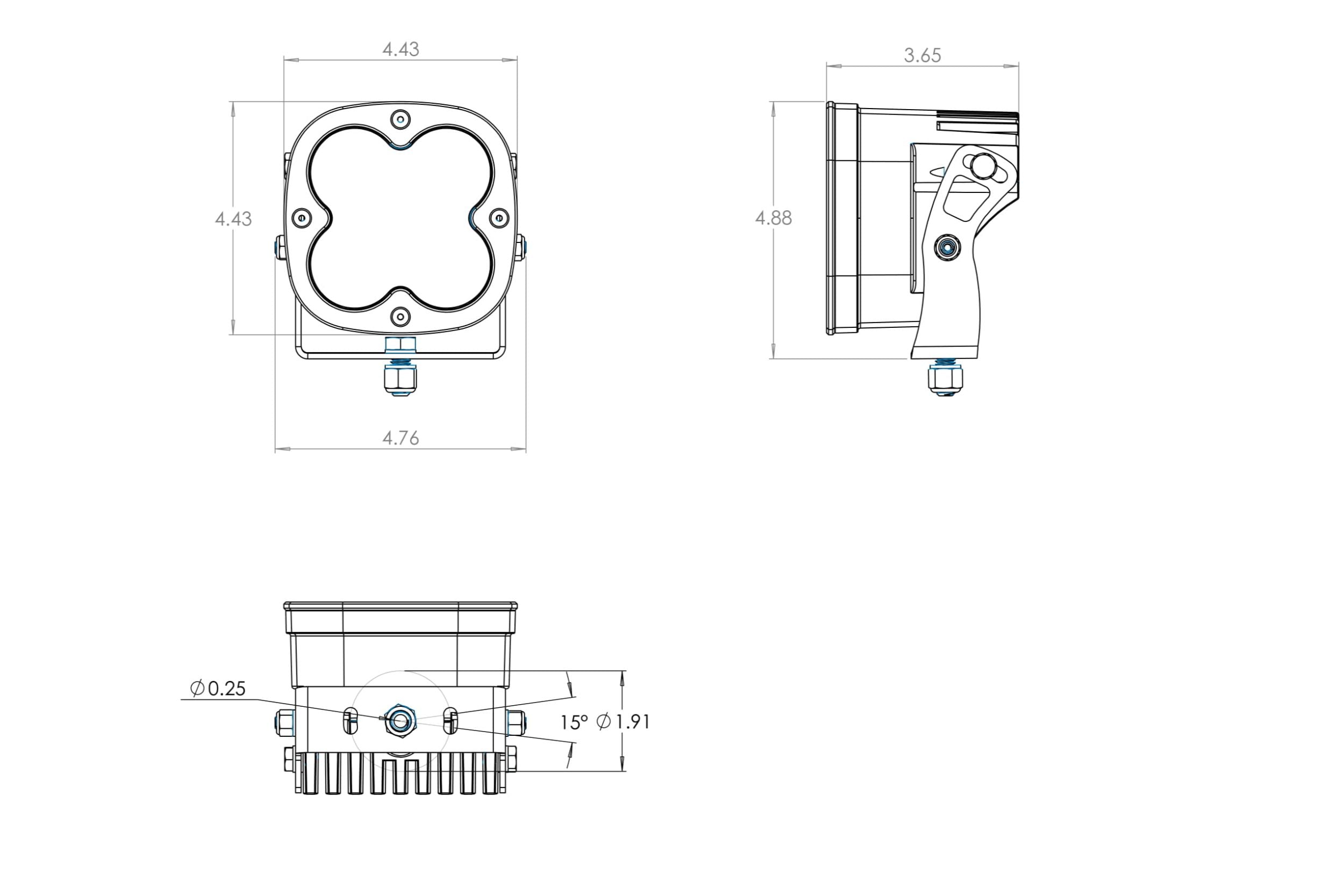 BD XL Sport LED Light Pods: (Each / Clear / Driving Combo Beam)
