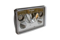 Vision X LED Headlights: (Each / 4x6in Rectangle / Chrome / White Halo)
