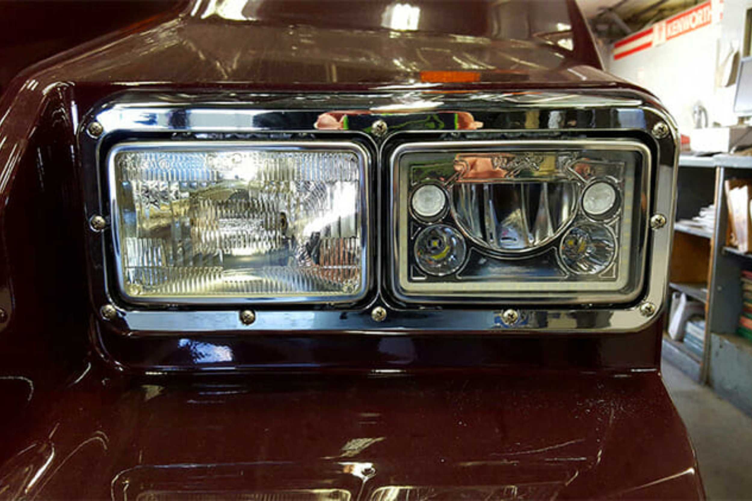 Vision X LED Headlights: (Each / 4x6in Rectangle / Black / Amber Halo)