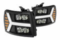 ARex Nova LED Headlights: Chevy Silverado (07-13) - Jet Black (Set)