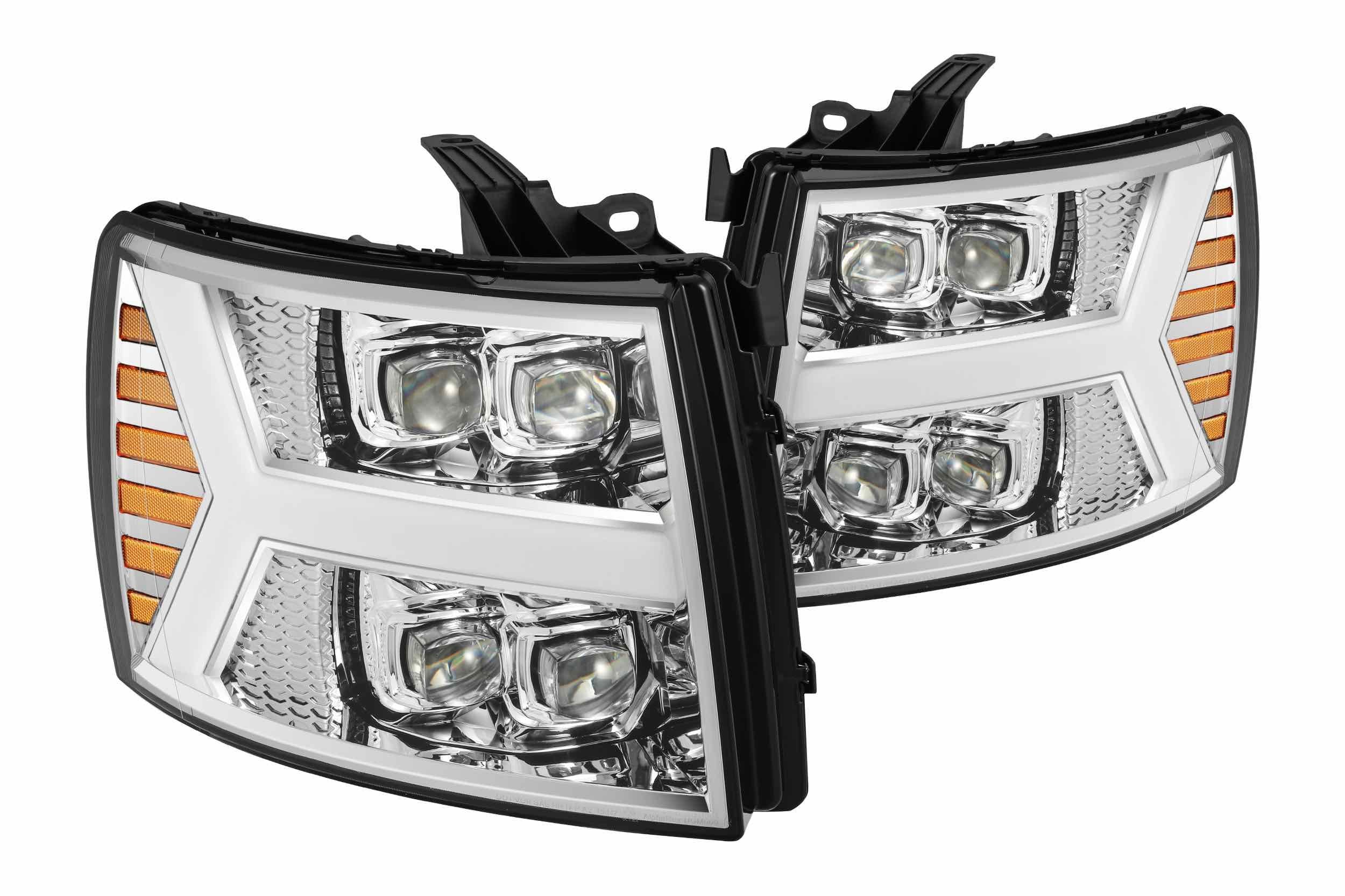 ARex Nova LED Headlights: Chevy Silverado (07-13) - Jet Black (Set)