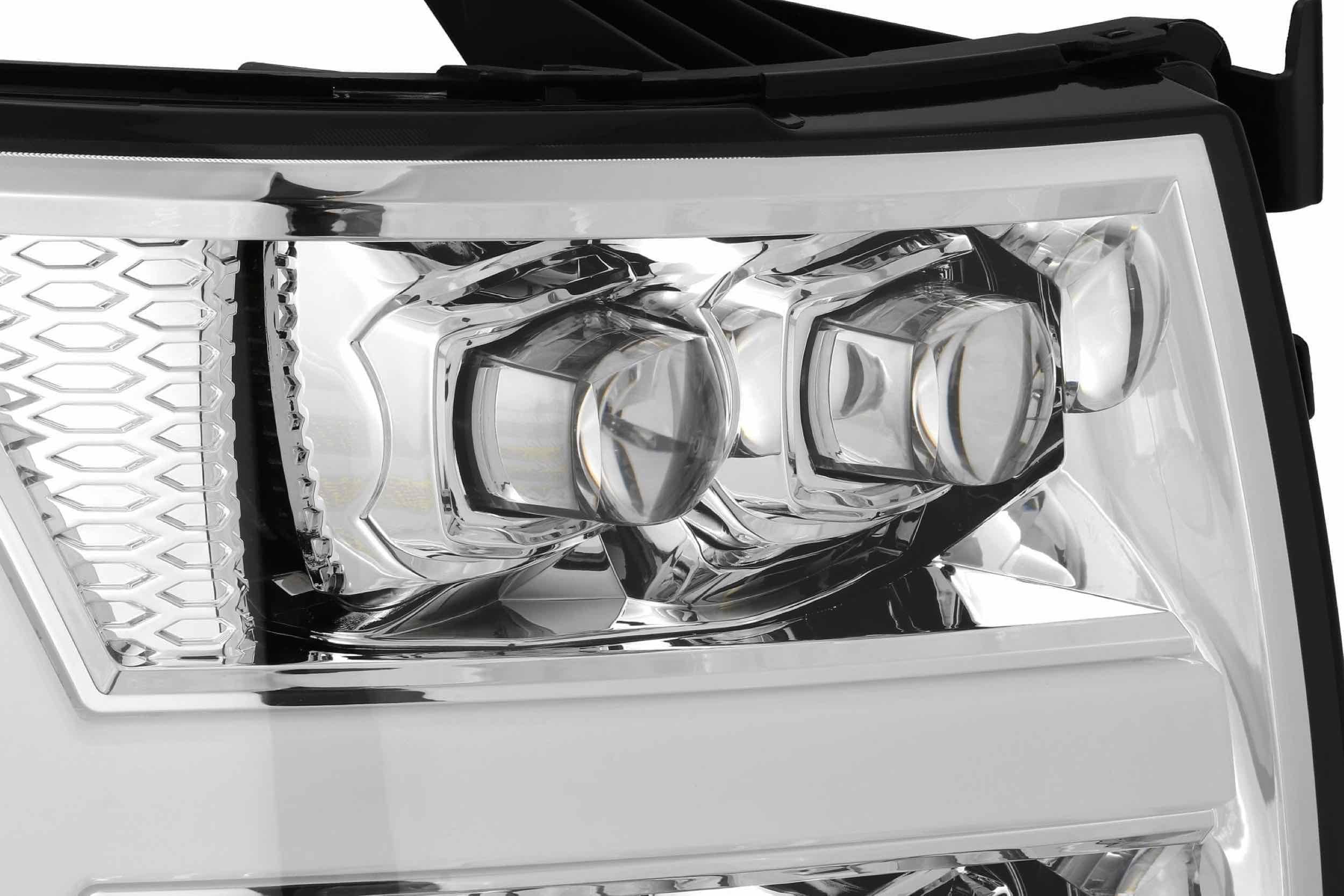 ARex Nova LED Headlights: Chevy Silverado (07-13) - Jet Black (Set)