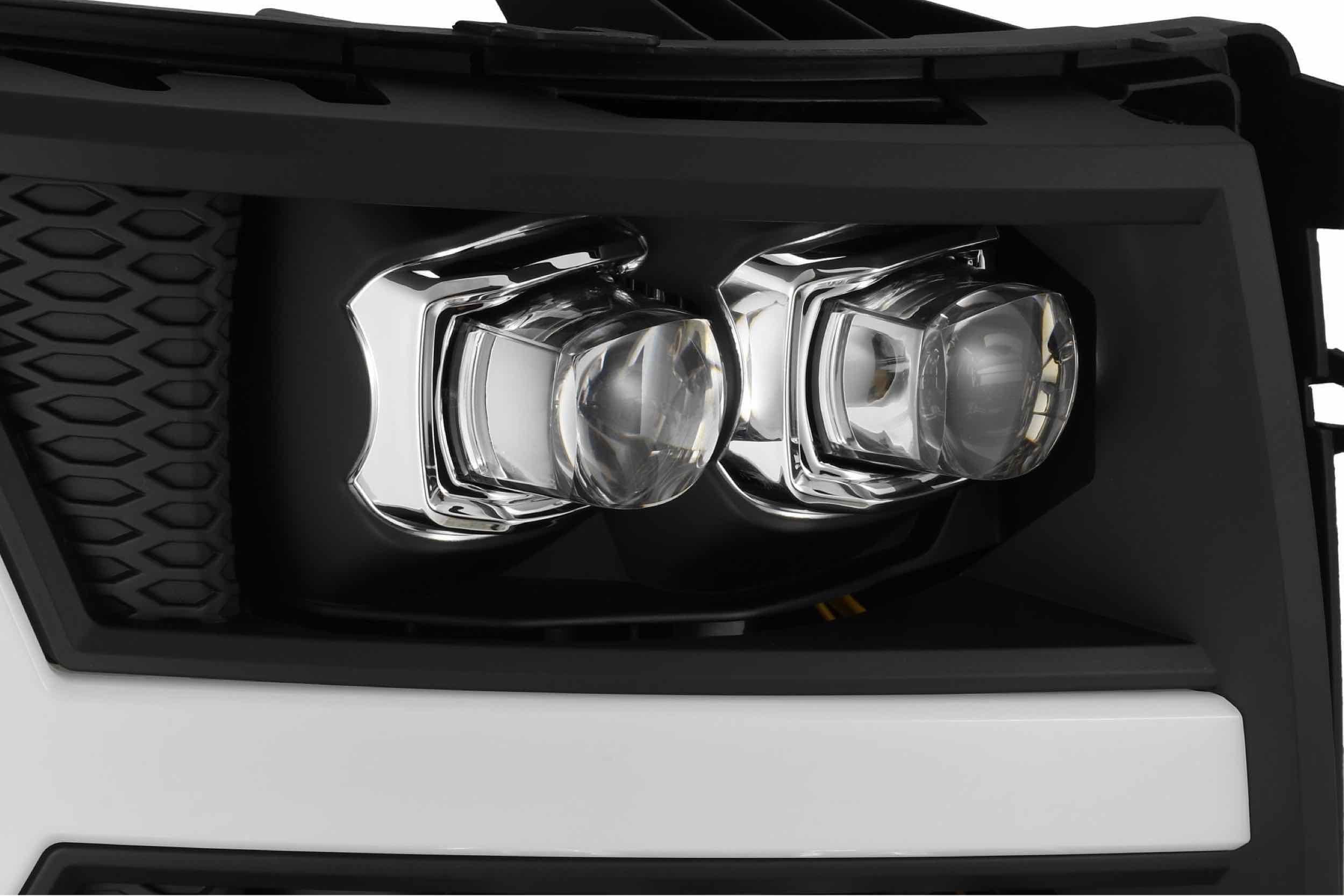 ARex Nova LED Headlights: Chevy Silverado (07-13) - Jet Black (Set)