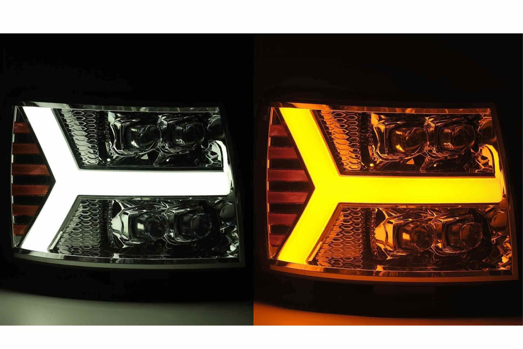ARex Nova LED Headlights: Chevy Silverado (07-13) - Jet Black (Set)