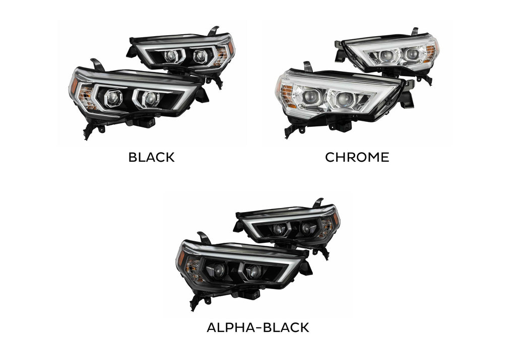 ARex Luxx LED Headlights: Toyota 4Runner (14-20) - Black (Set)