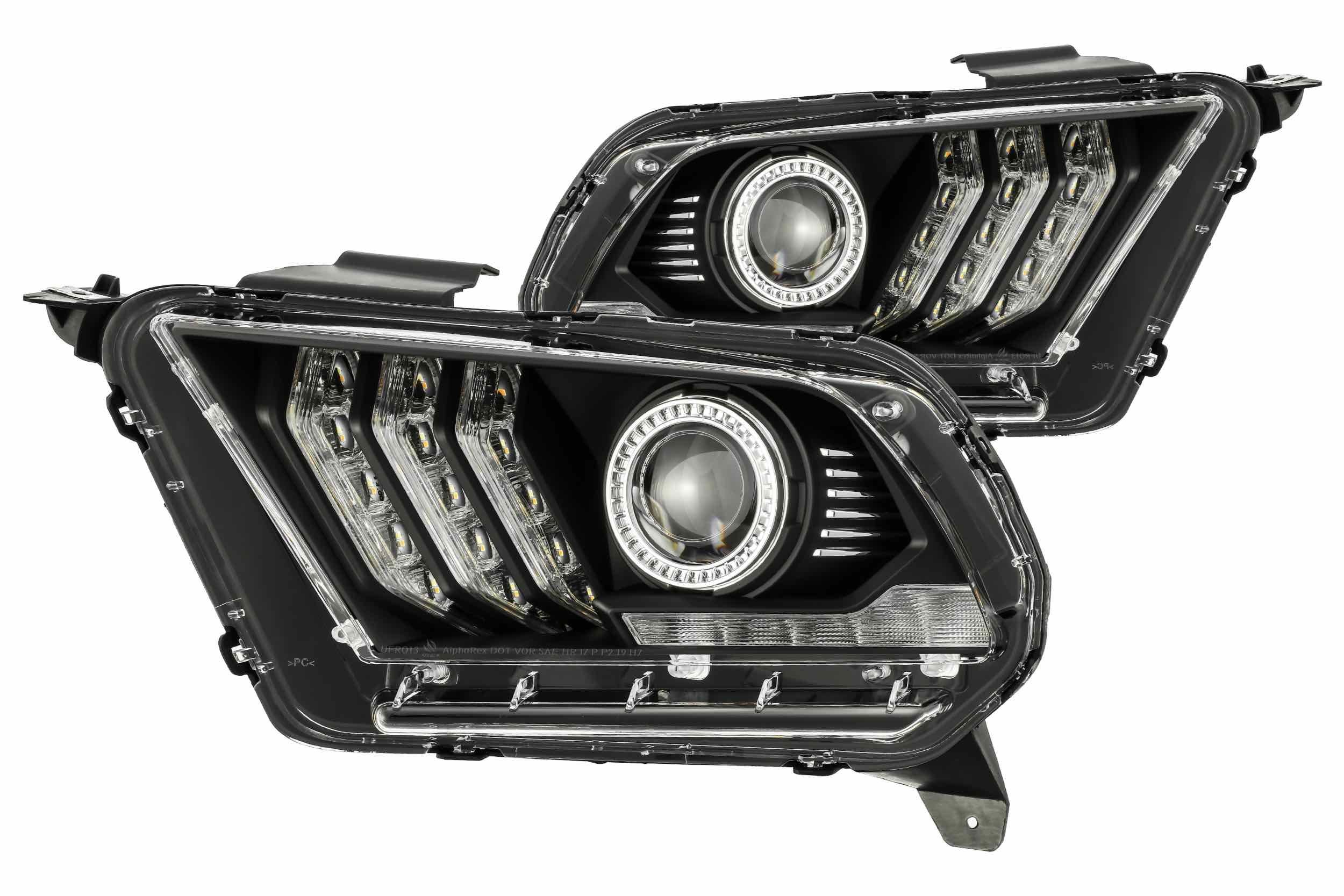 ARex (PRO-Series) Halogen Headlights: Ford Mustang (10-12) - Black (Set)