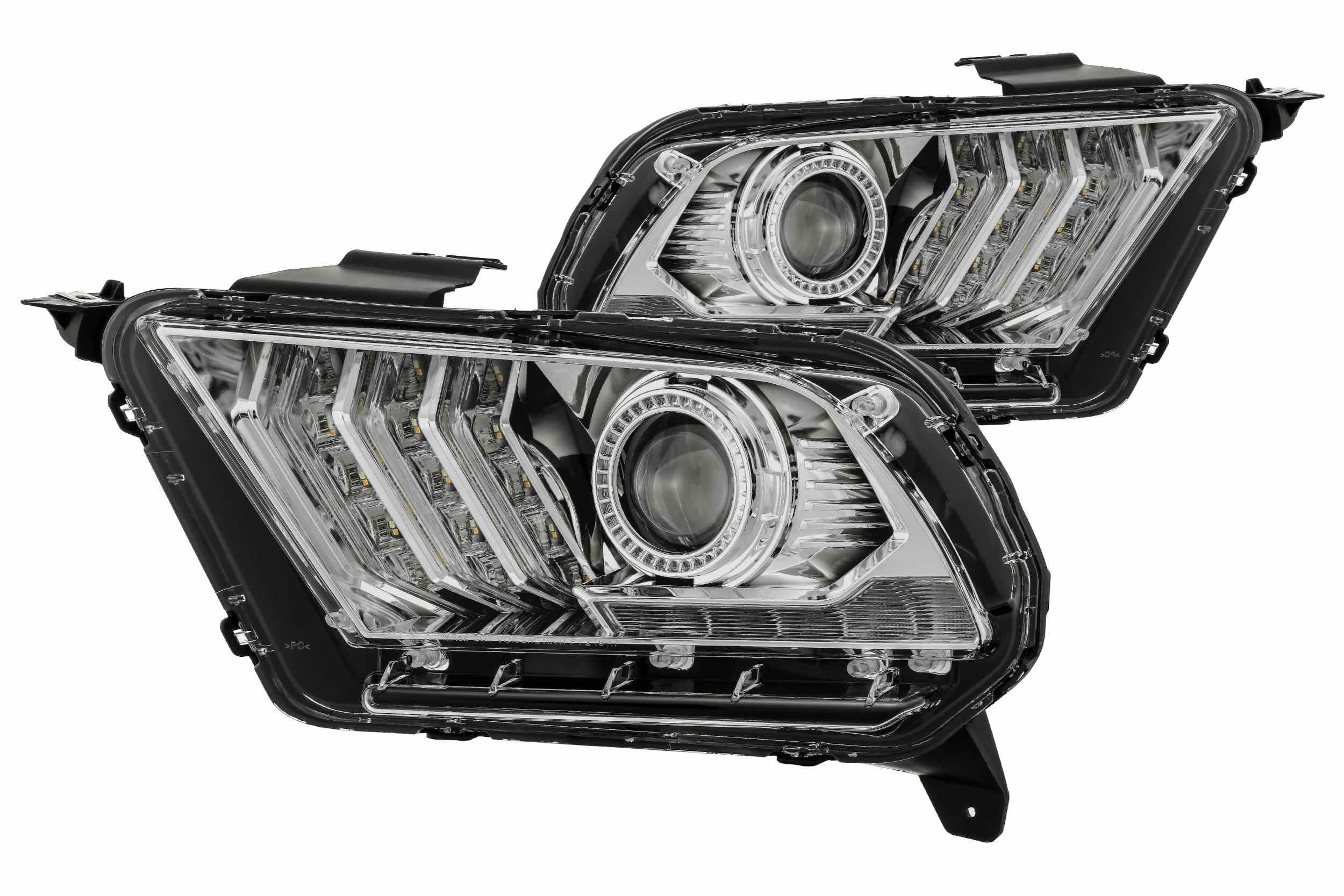 ARex (PRO-Series) Halogen Headlights: Ford Mustang (10-12) - Black (Set)